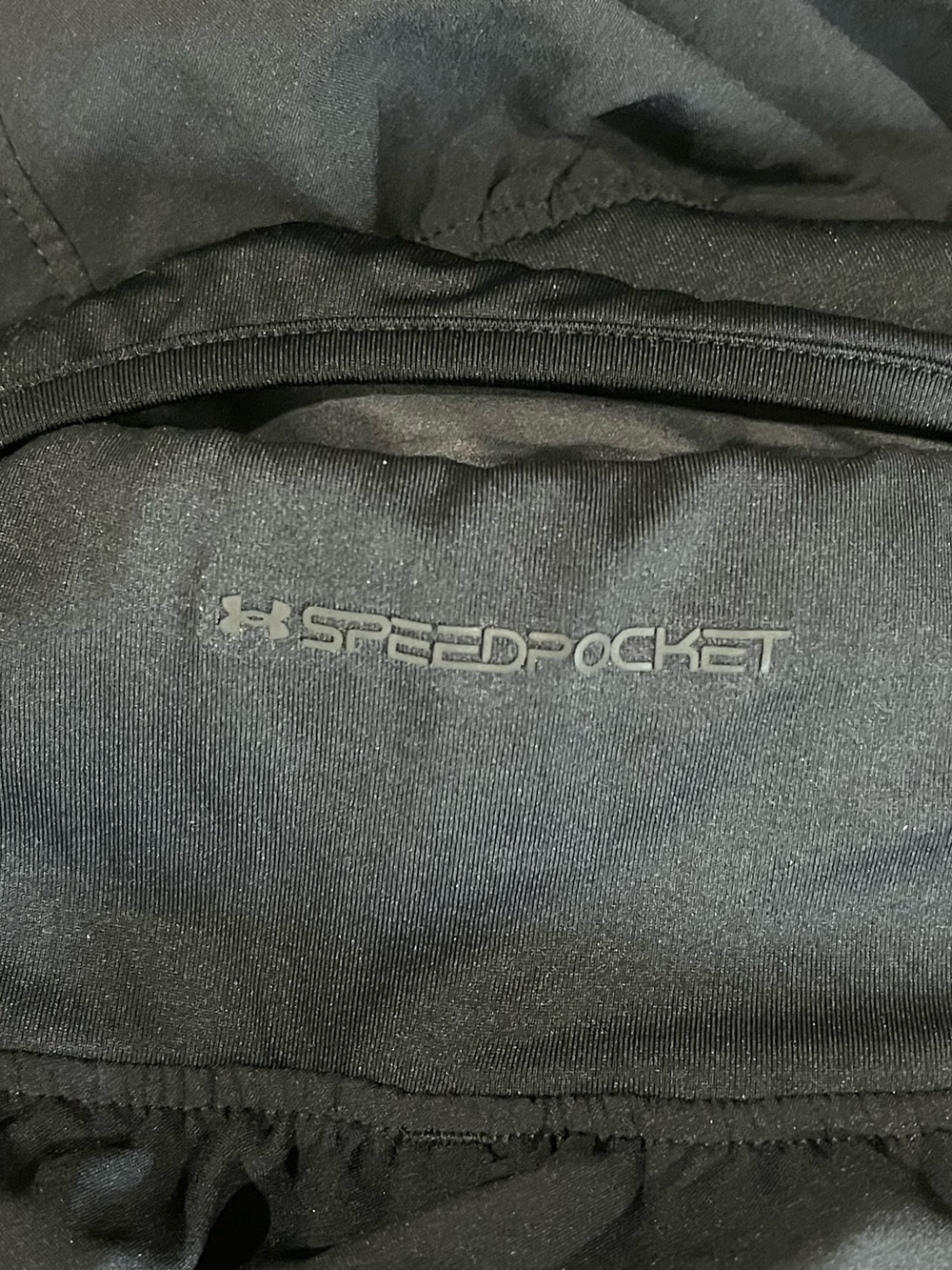 Under Armour Black Athletic Shorts SpeedPocket Running Workout Size M - Picture 5 of 5